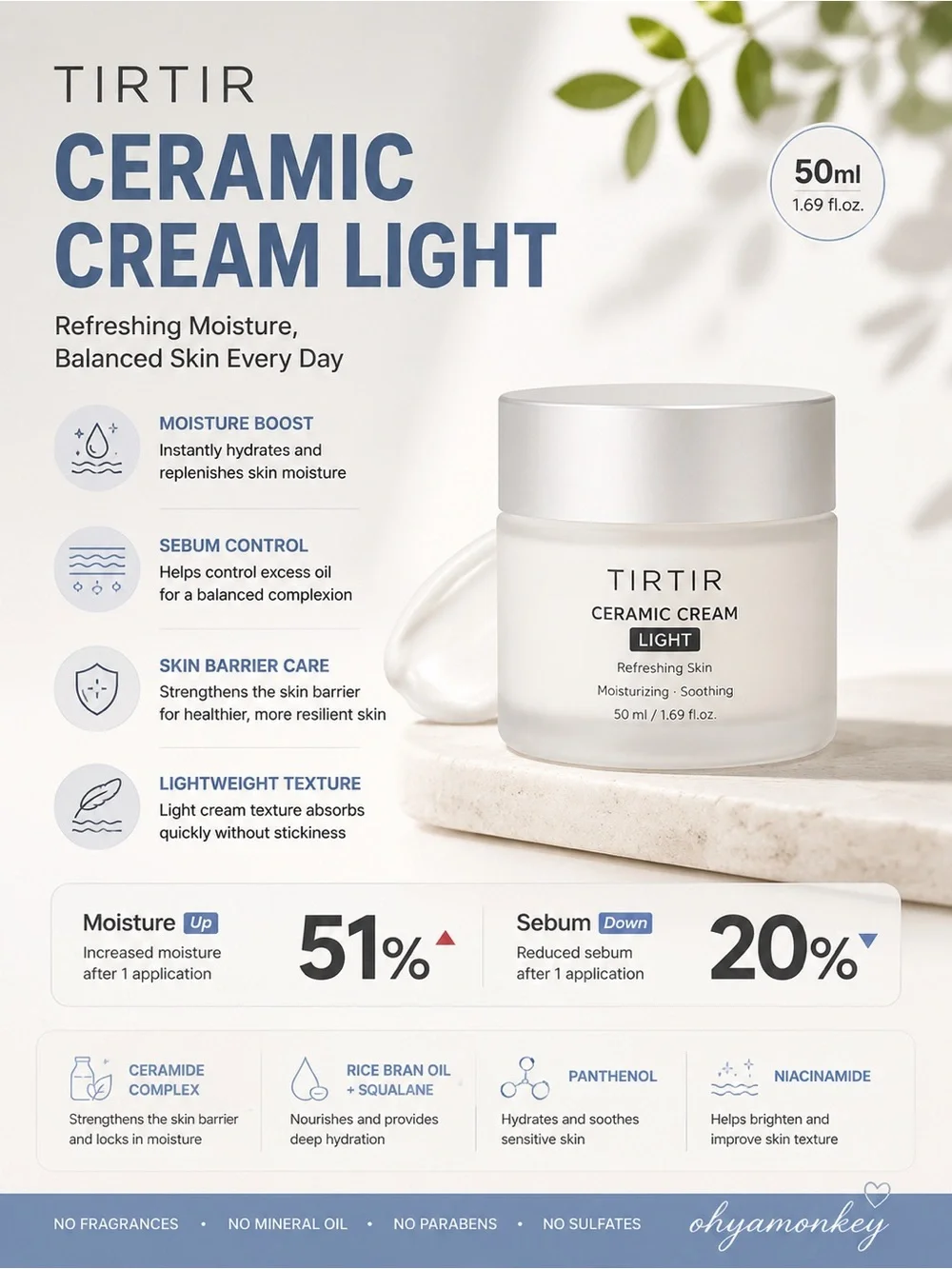 TIRTIR Ceramic Cream Light  50ml